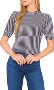 Halogen® Stripe Puff Sleeve T-Shirt