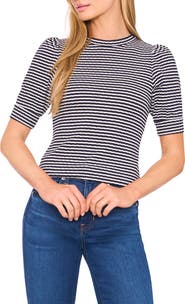 Halogen® Stripe Puff Sleeve T-Shirt