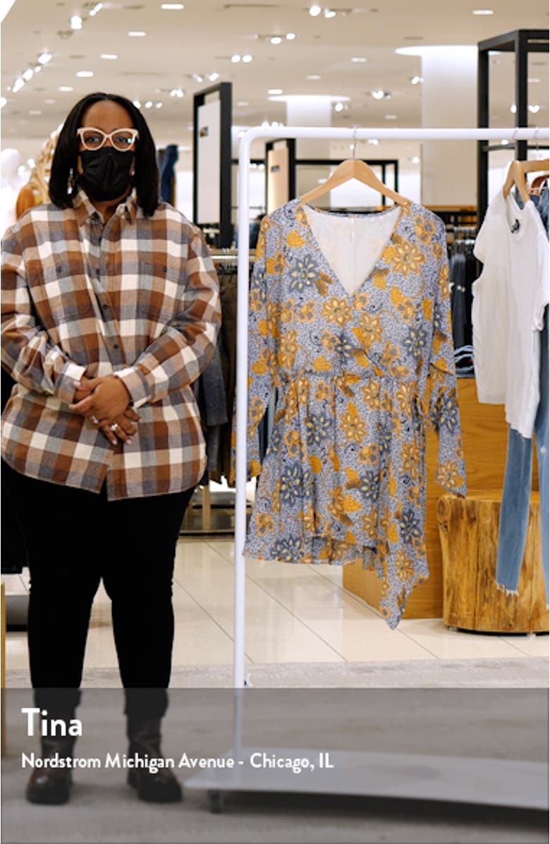 Teegan Floral Long Sleeve Minidress, sales video thumbnail