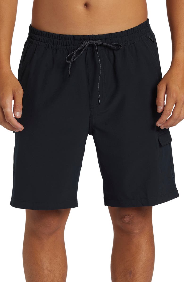 Quiksilver Taxer Amphibian 19 Water Repellent Cargo Board Shorts, Main, color, 