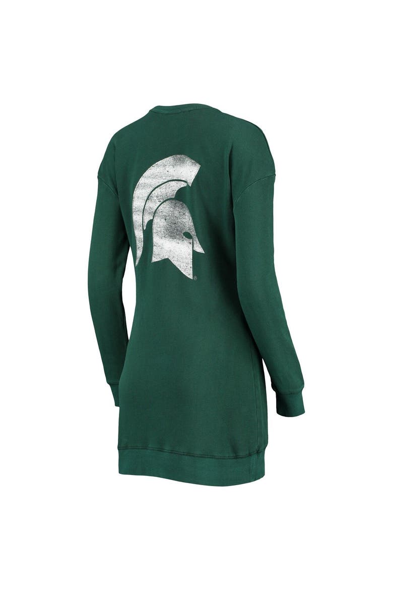 Women's Gameday Couture Green Michigan State Spartans 2-Hit Sweatshirt Dress, Alternate, color, Green
