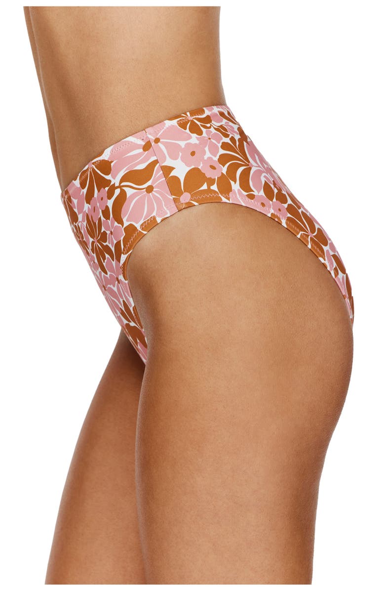 Flirtt Gottex Summer Memories High Waist Bikini Bottom, Alternate, color, Pink-Brown