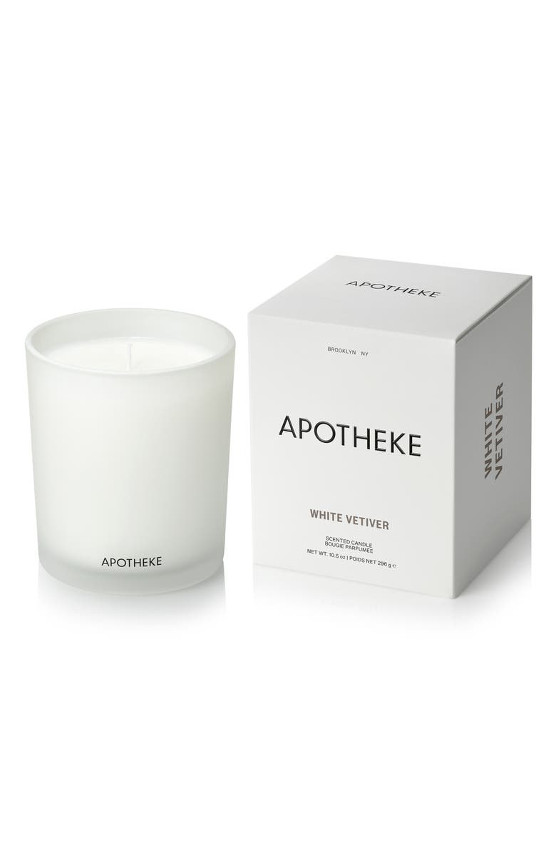 APOTHEKE White Vetiver Classic Scented Candle, Main, color, White Vetiver