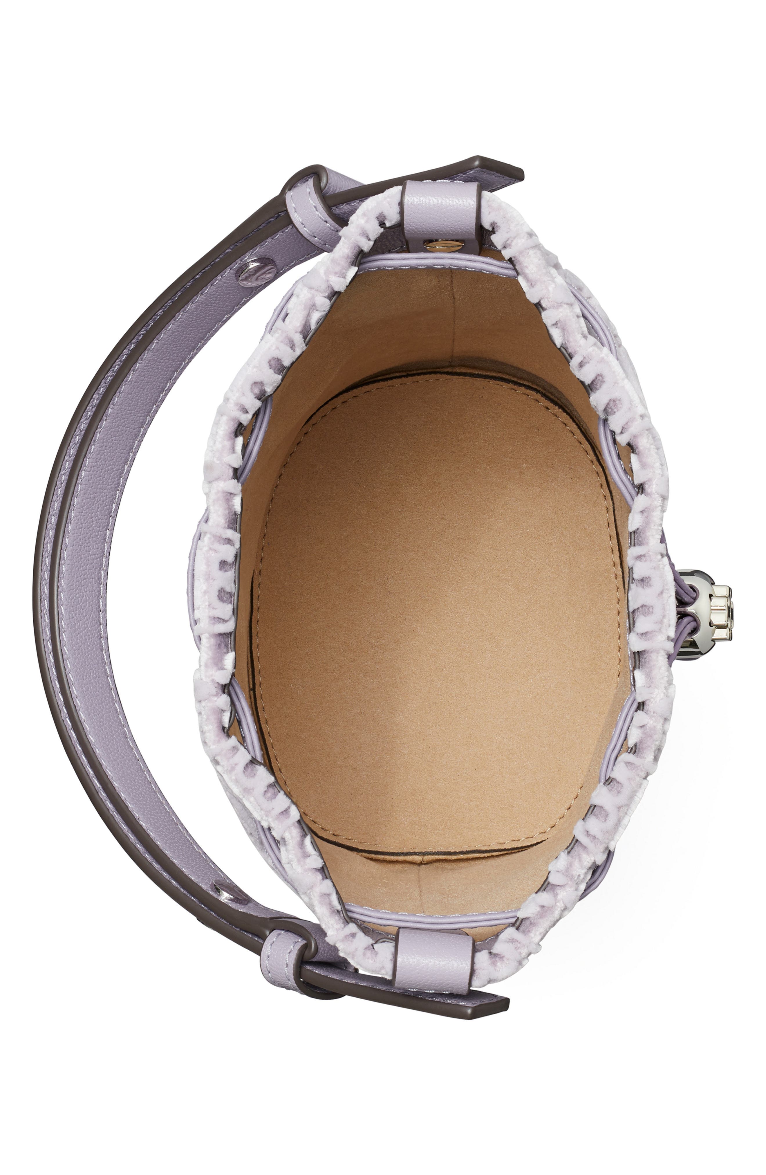 Tory Burch Mini T Monogram Fil Coupé Bucket Bag, Alternate, color, 