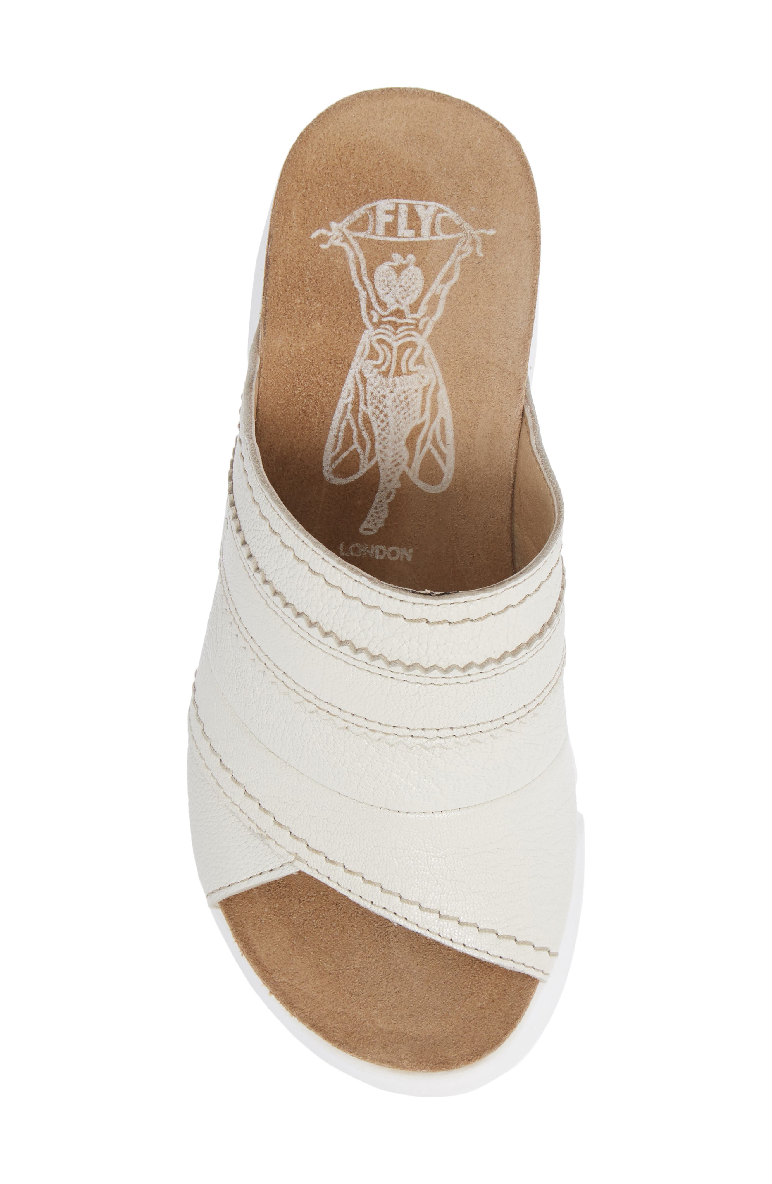 Suze Slide Sandal, Alternate, color, OFF WHITE MOUSSE LEATHER
