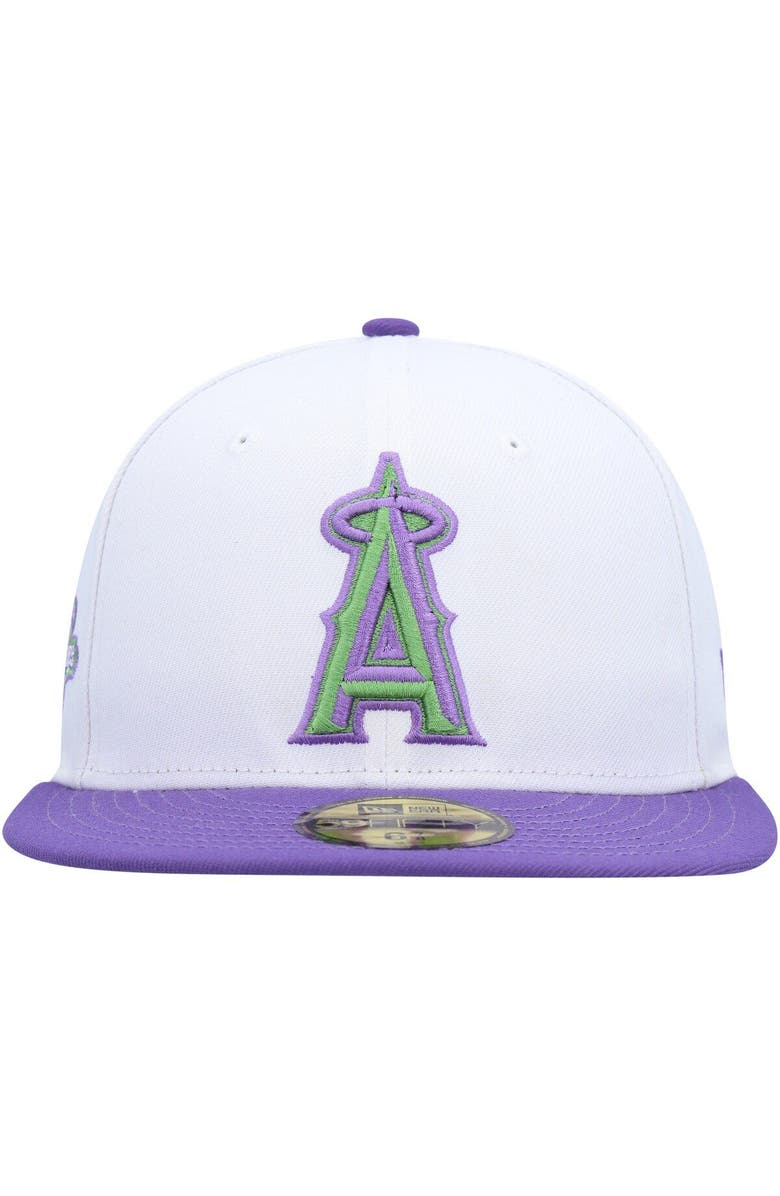 New Era Men's New Era White Los Angeles Angels 2002 World Series Side Patch 59FIFTY Fitted Hat, Alternate, color, White