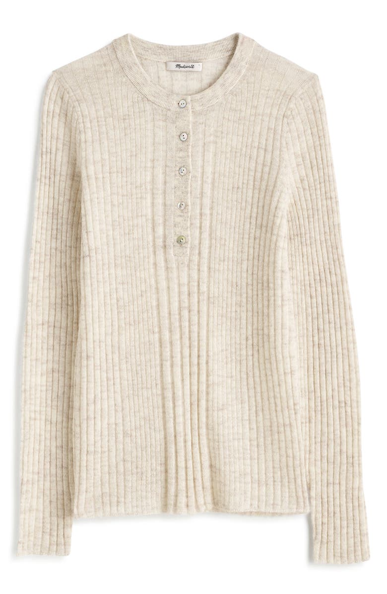Madewell Alpaca Blend Henley Sweater, Alternate, color, 