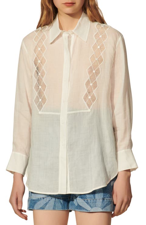 Eugene Mesh Inset Ramie Shirt