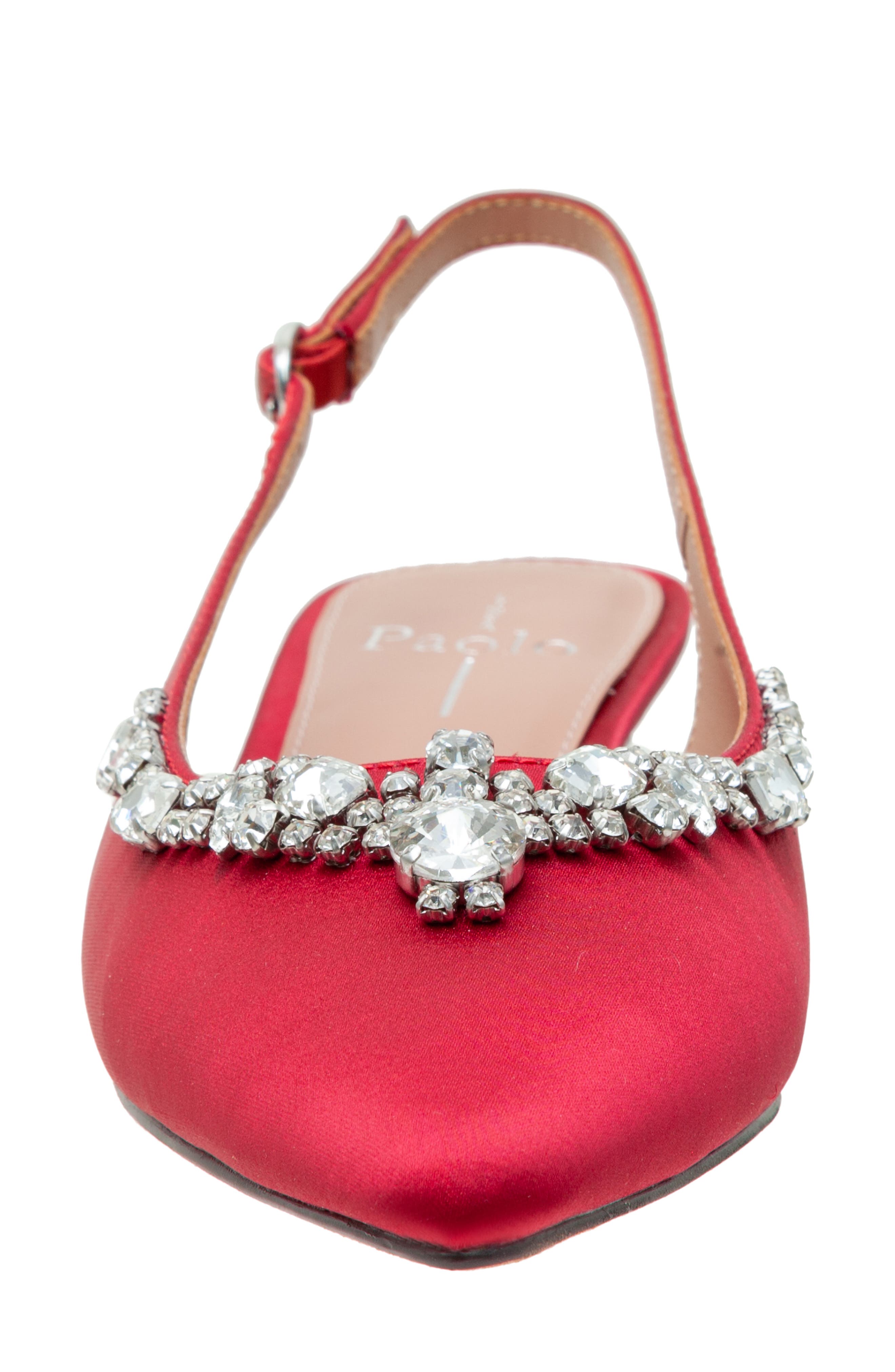 Crystal Embellished Slingback Pump, Alternate, color, RUBY RED