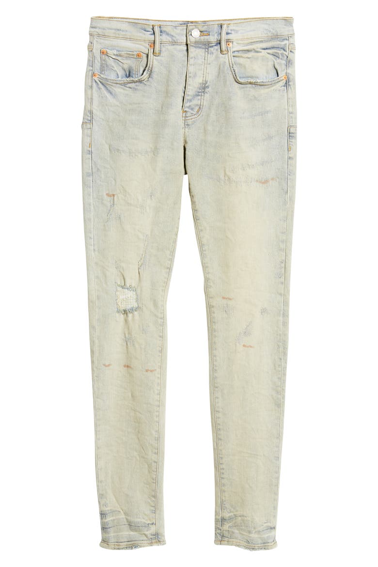 Distressed Skinny Jeans, Alternate, color, SUPERLIGHT OIL REPAIR