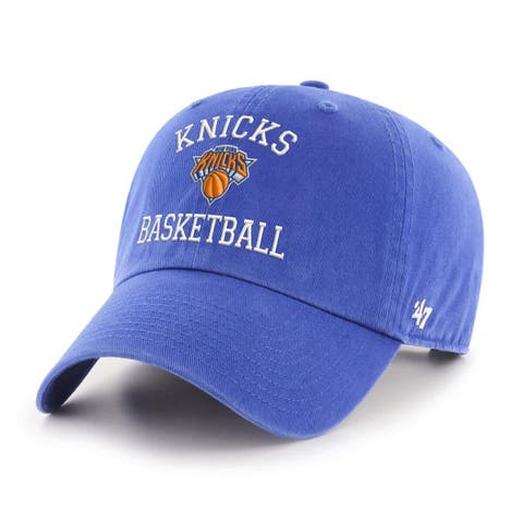 Men's '47  Blue New York Knicks Archway Clean Up Adjustable Hat