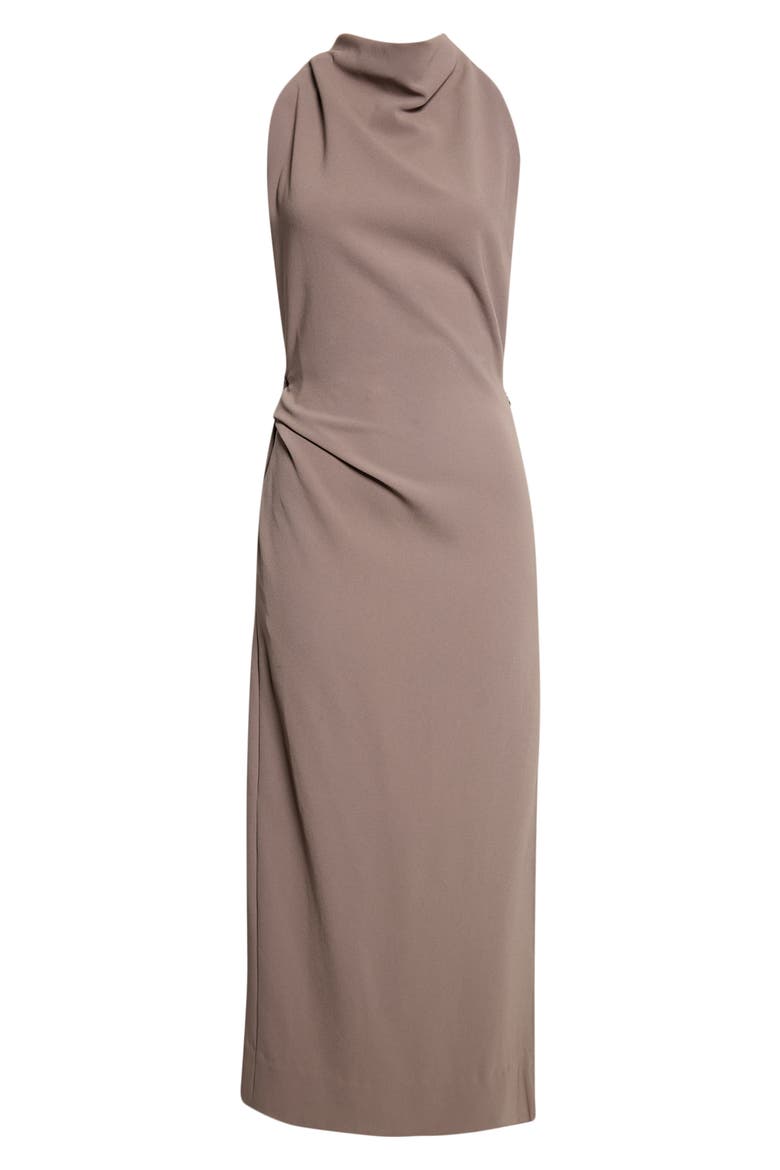 Selena Twist Back Matte Double Crepe Column Dress, Alternate, color, WOOD
