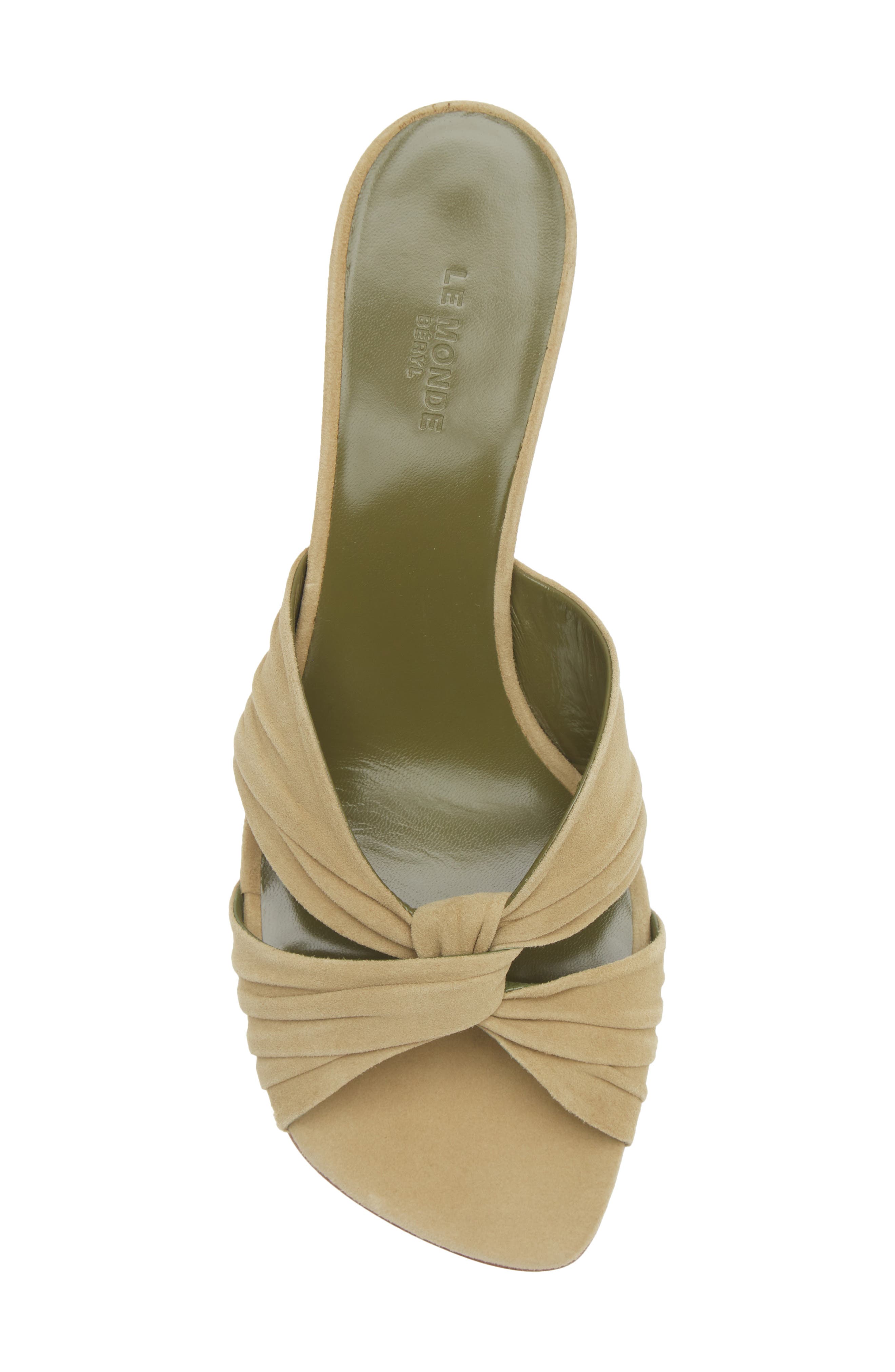 Le Monde Béryl Antonia Kitten Heel Slide Sandal, Alternate, color, Grey Green