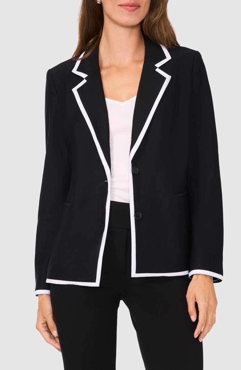 Halogen<sup>®</sup> Tipped Knit Blazer, Main, color, 