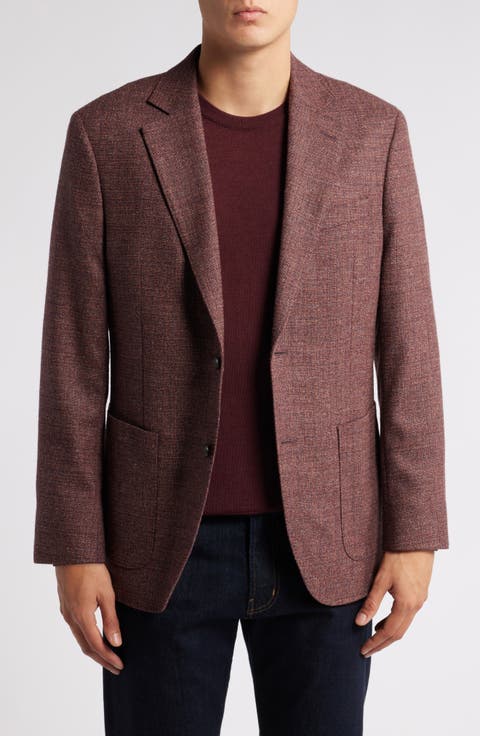 Mélange Wool & Silk Blend Sport Coat (Regular & Big)