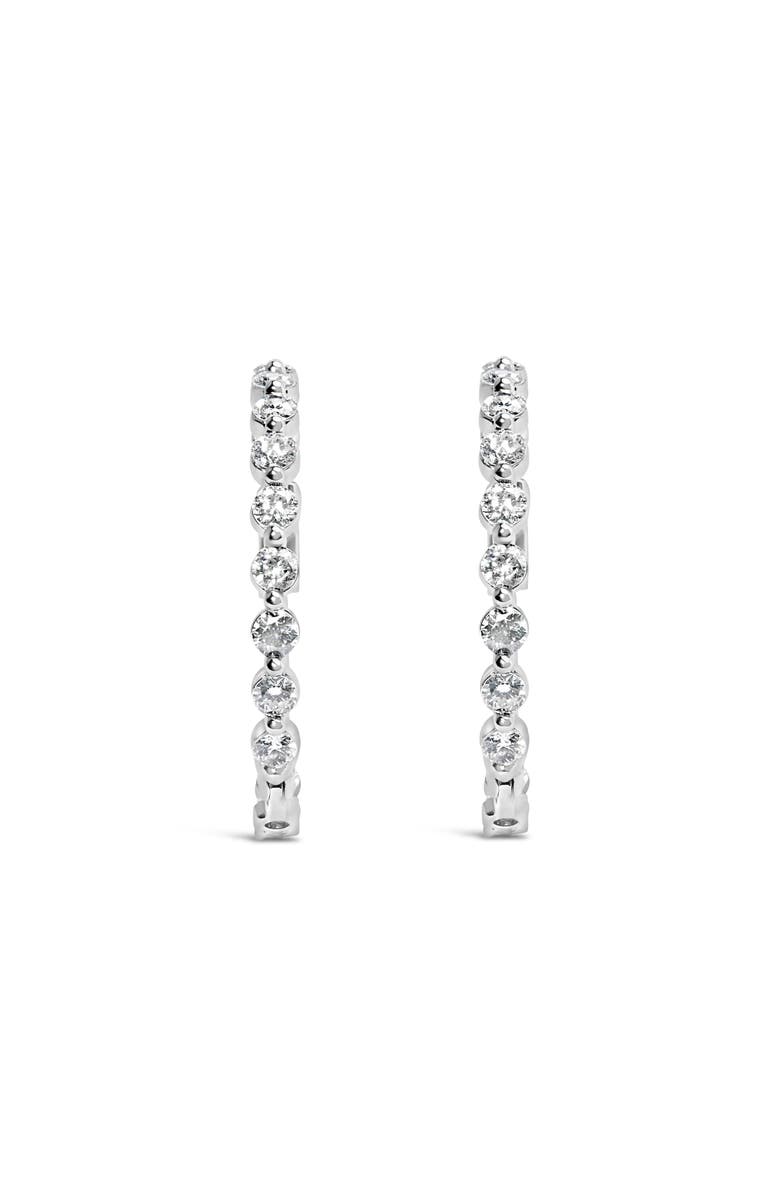 Haus of Brilliance 14K White Gold 5.00 Cttw Lab Grown Diamond Inside-Out Hoop Earring, Alternate, color, White