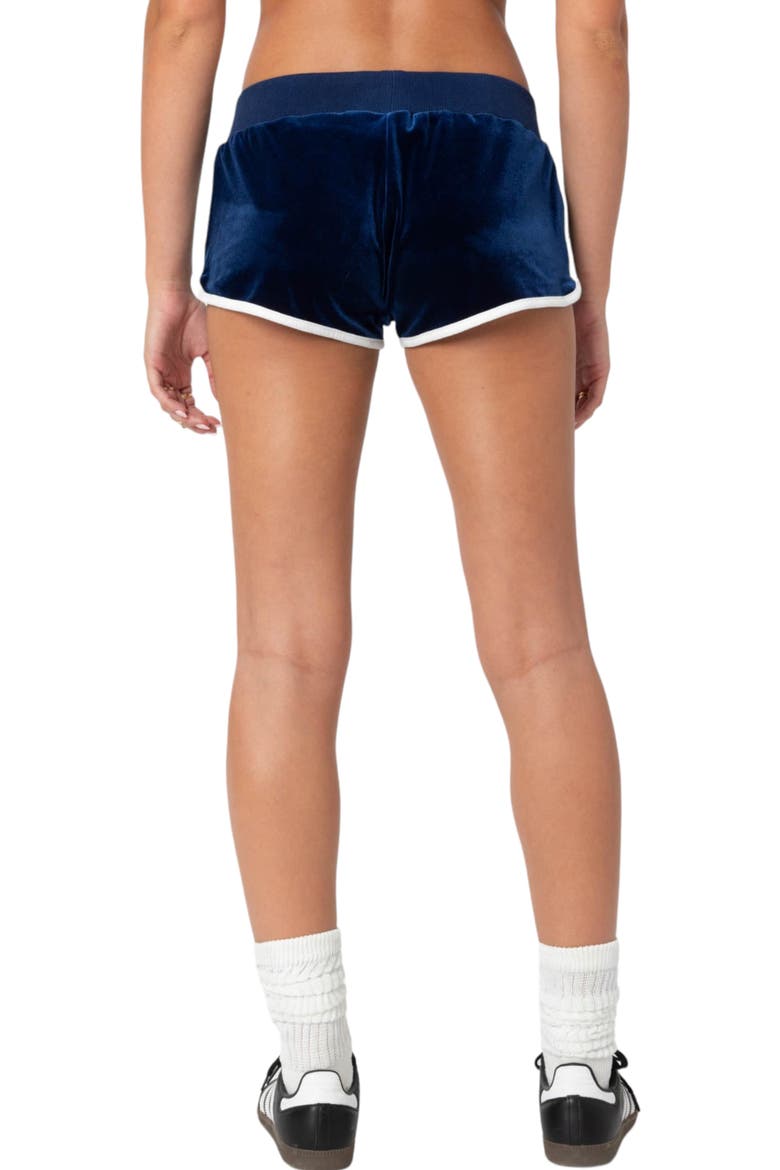 08 Velour Shorts, Alternate, color, NAVY