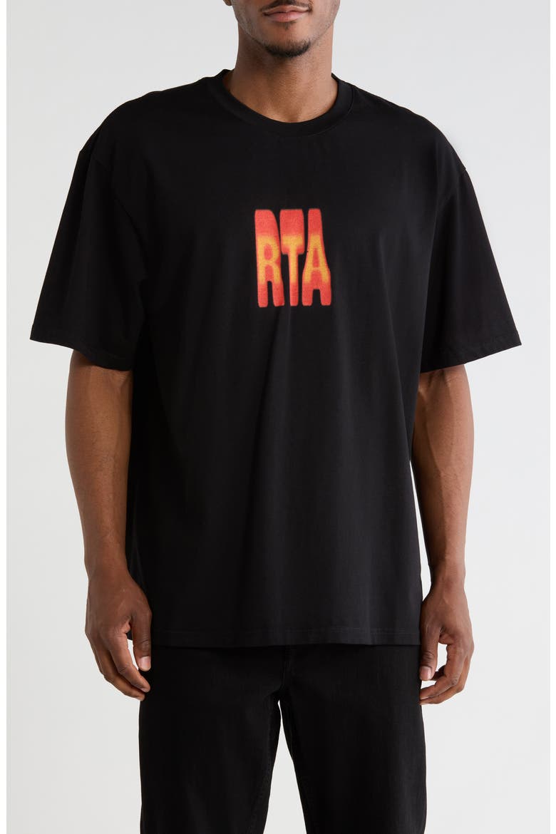 Colin Graphic T-Shirt, Main, color, BLACK PARADISE FLAME