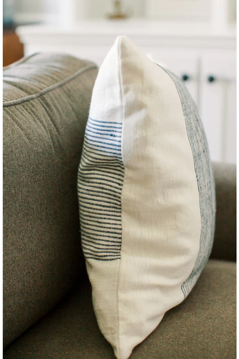 Riviera Pillow - Cover Only, Alternate, color, Navy Stripes