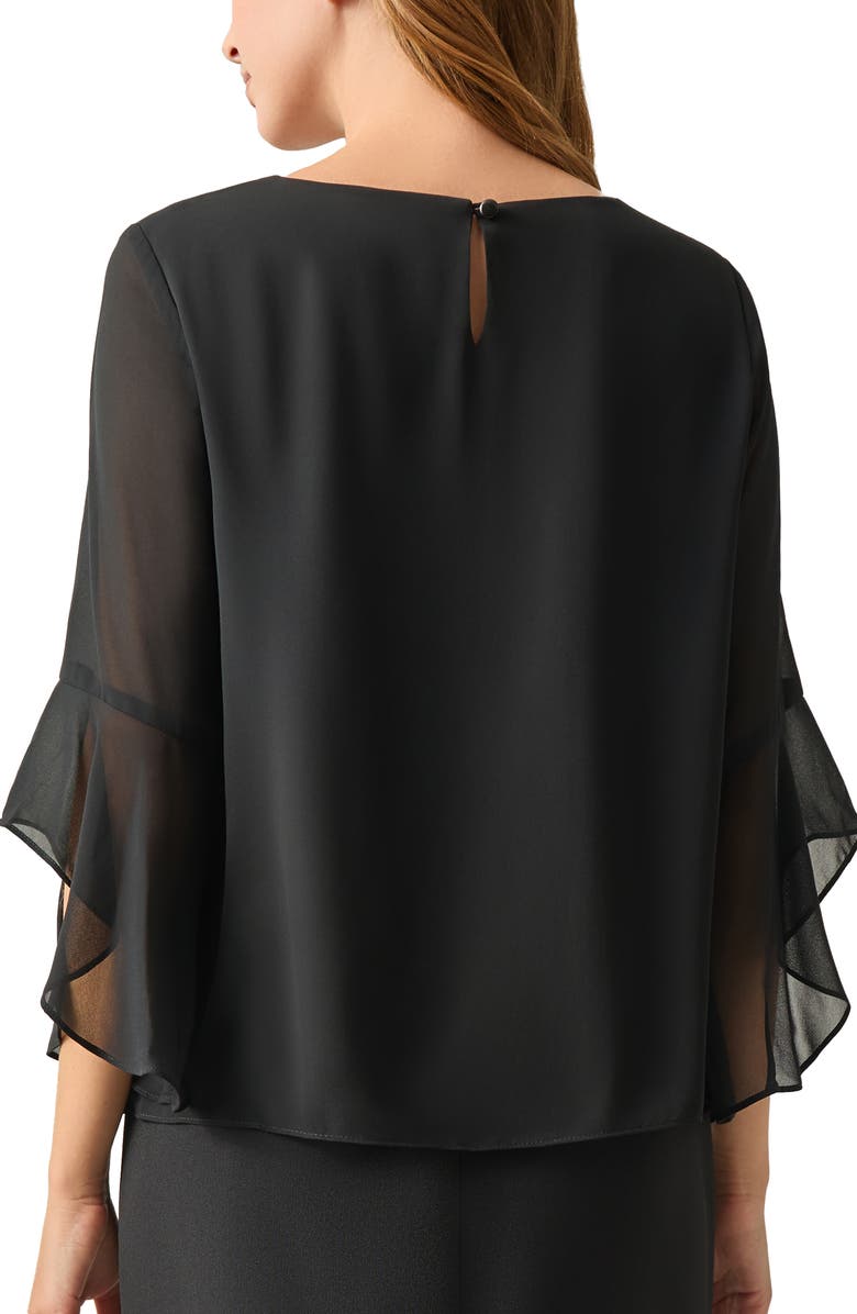 KASPER Ruffle Sleeve Top, Alternate, color, 