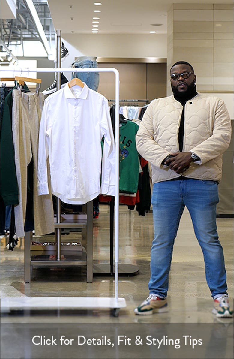 Extra Trim Fit Easy Care Geometric Print Dress Shirt, sales video thumbnail