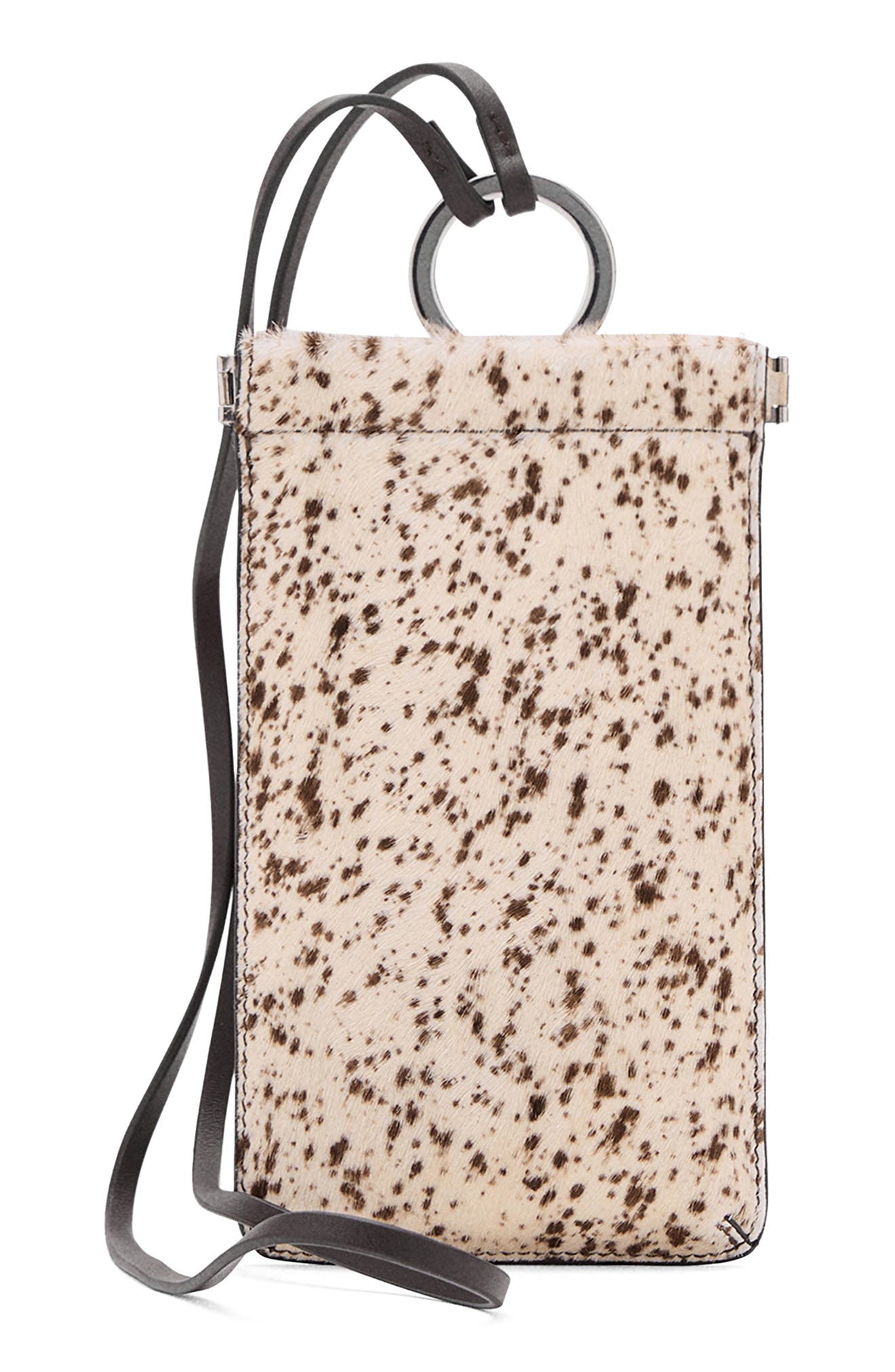 MANGO Genuine Calf Hair Smartphone Case, Main, color, Brown