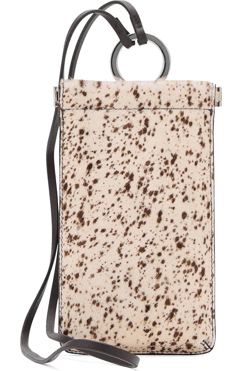 MANGO Genuine Calf Hair Smartphone Case, Main, color, Brown