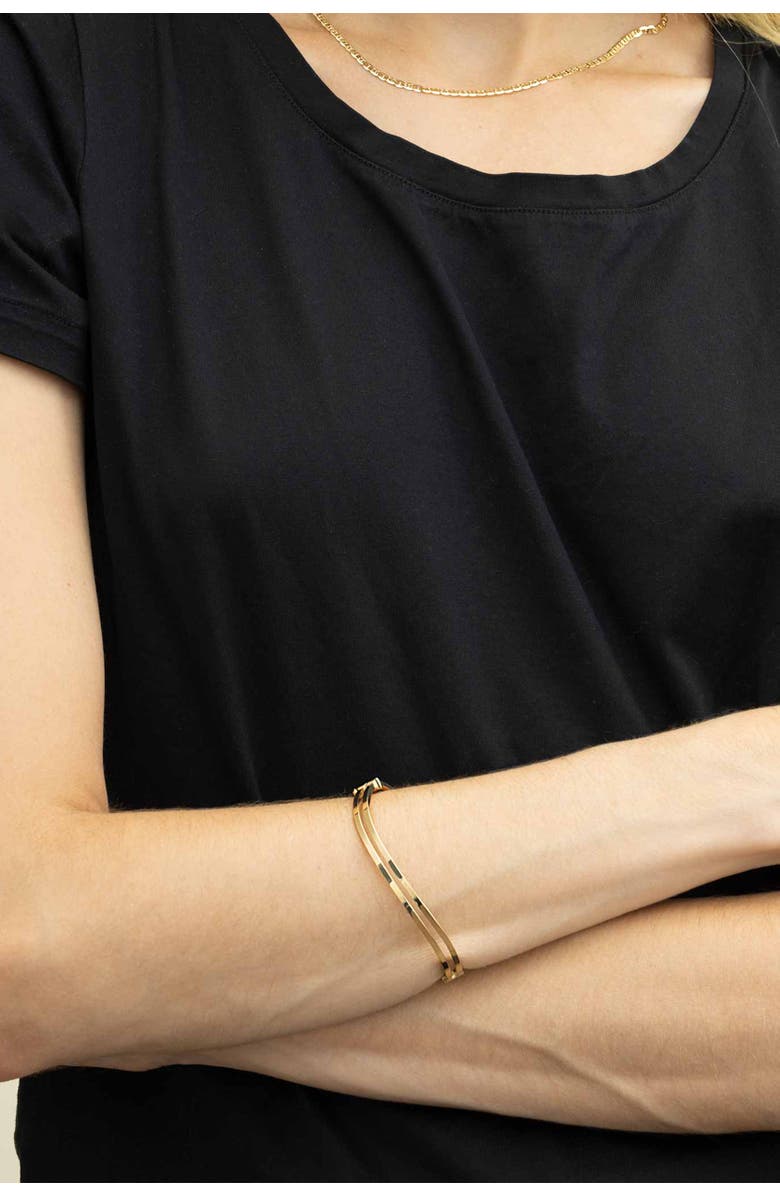 Oradina 14K Gold Hudson Bangle, Alternate, color, Yellow Gold