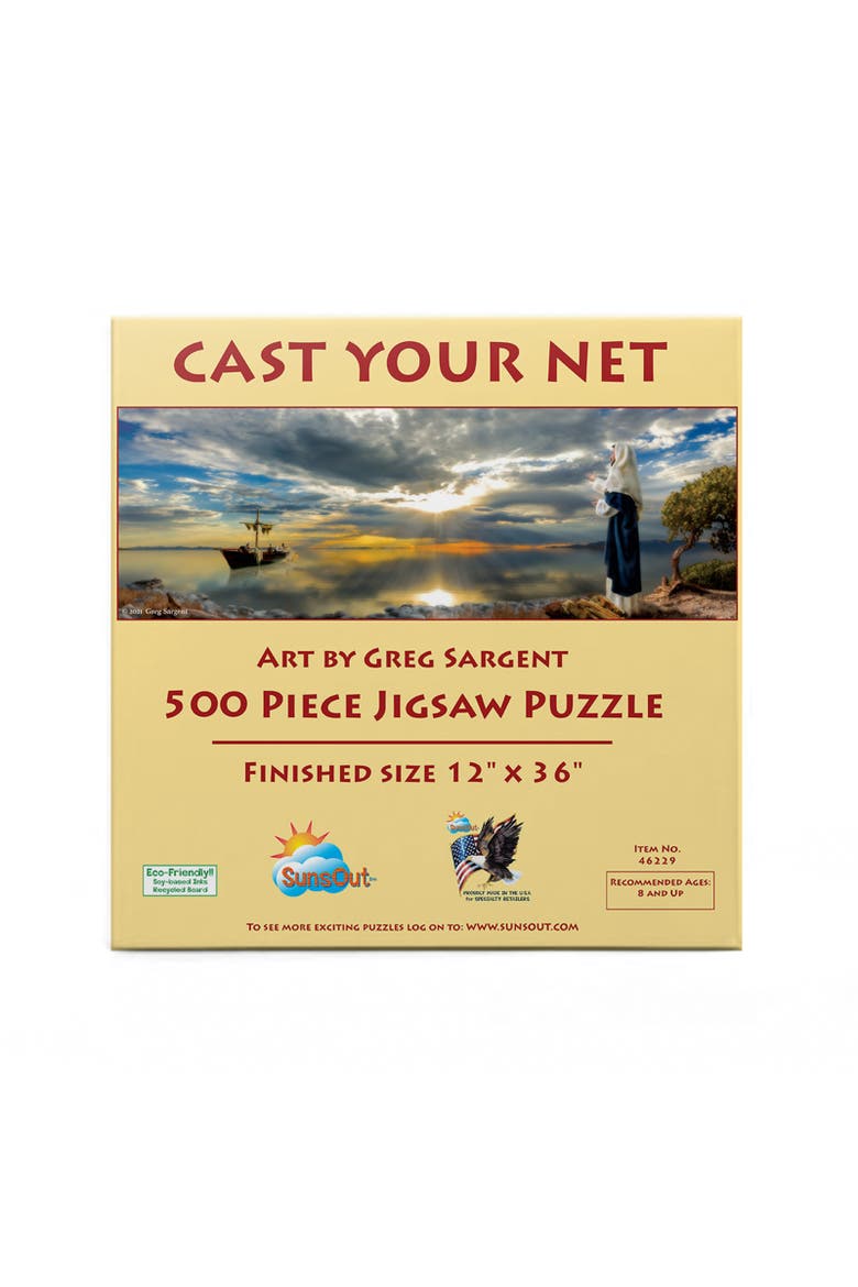 Cast Your Net 500 piece Jigsaw Puzzle for Adults Panoramic, Alternate, color, Multicolor