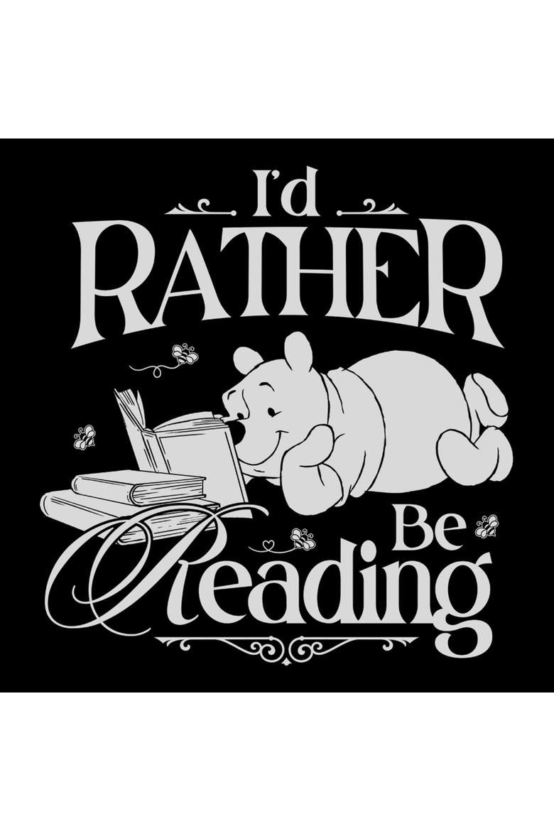 Men's Bear Rather Be Reading Short Sleeve T-Shirt, Alternate, color, Black