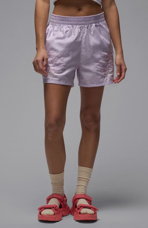 JORDAN JORDAN ROSE EMBROIDERED COTTON SHORTS