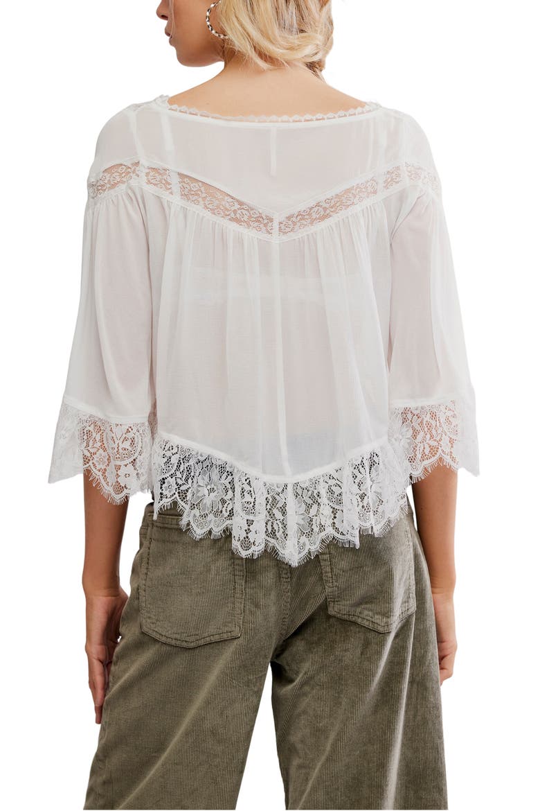 Bali Midnight Rain Lace Trim Top, Alternate, color, CLEAN IVORY