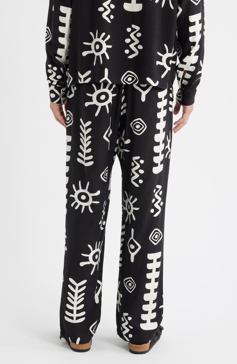 RIZORT Mason Abstract Print Drawstring Pants, Alternate, color, Black
