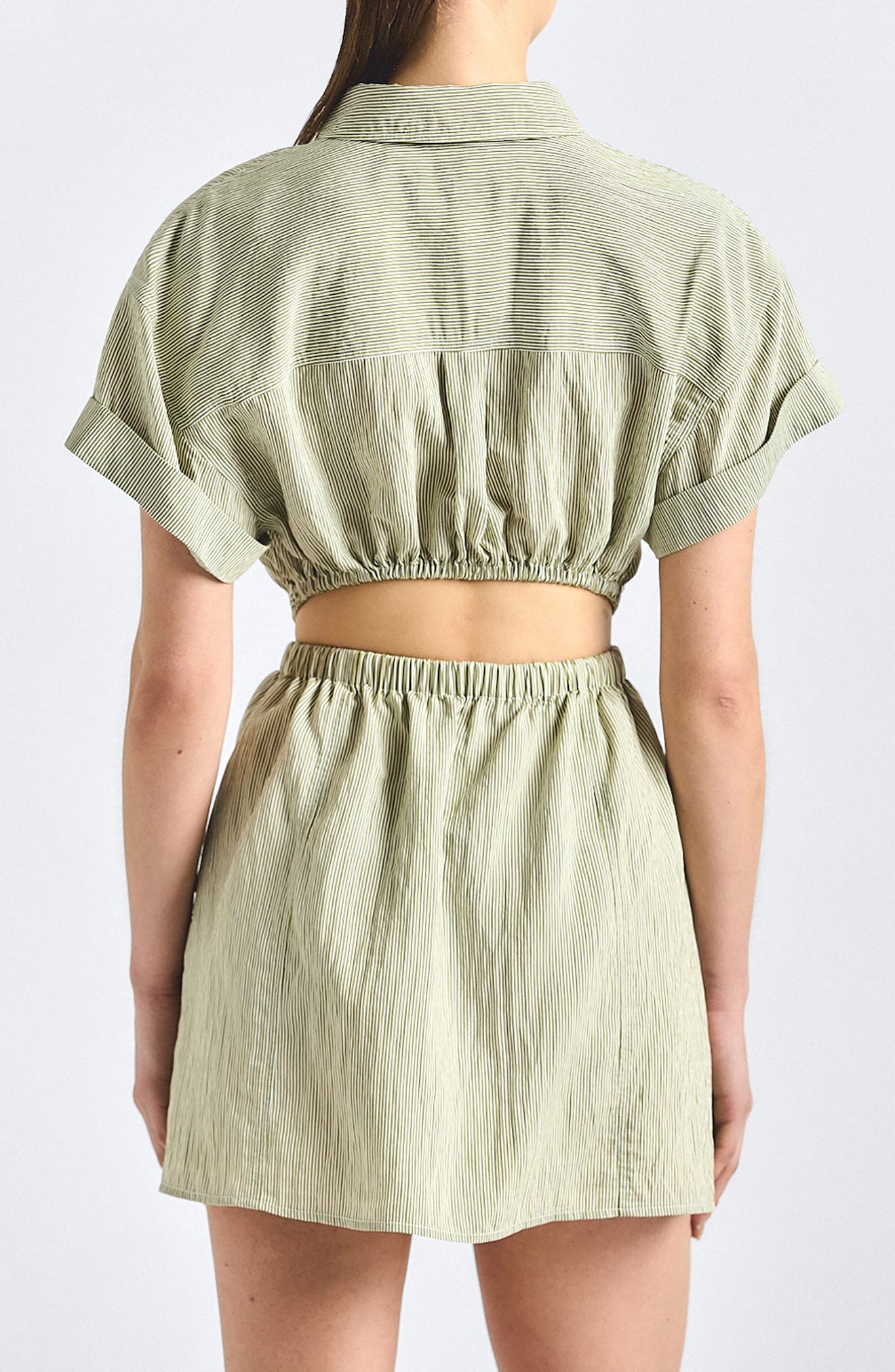 Alba Open Back Mini Shirtdress - image 2