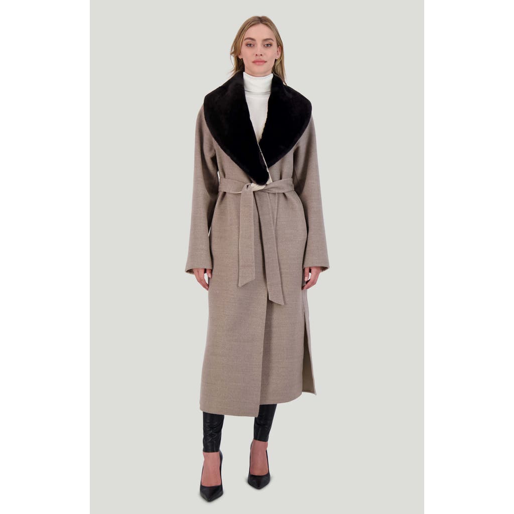 Gorski Loro Piana Wool Short Coat In Brown