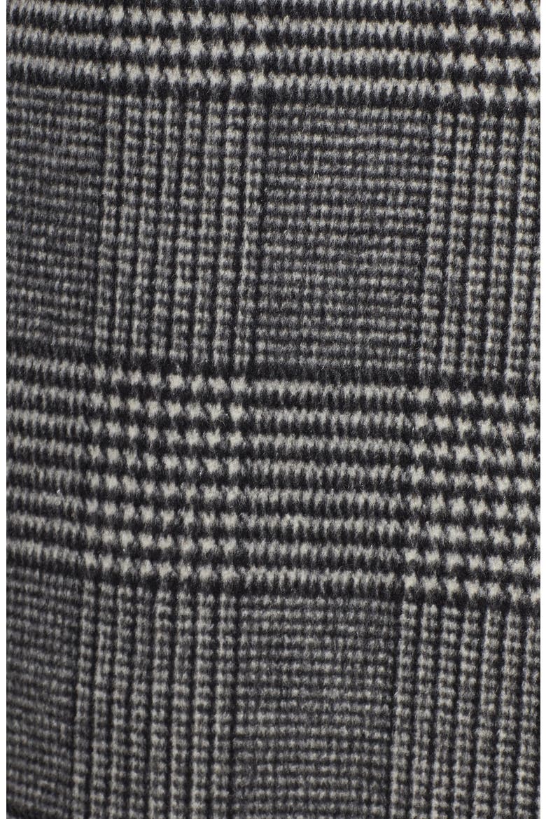 Plaid Mix Wool Blend Coat, Alternate, color, BLACK- IVORY PLAID