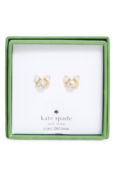 crab stud earrings