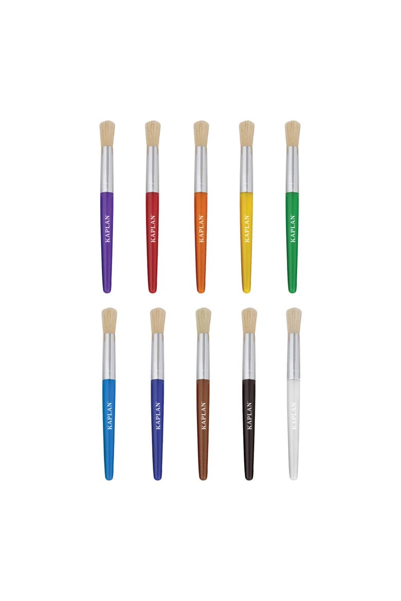 Paint Brushes Round-Tipped Chubby Handle - Set of 30, Alternate, color, Multicolored