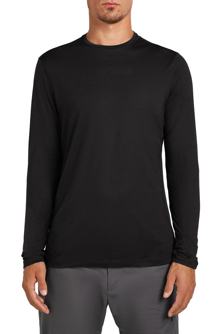 Merino 125 Cool-Lite™ Sphere Long Sleeve T-Shirt, Main, color, BLACK