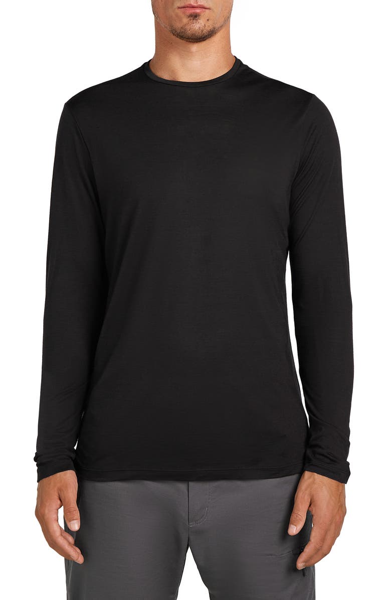 Icebreaker Merino 125 Cool-Lite<sup>™</sup> Sphere Long Sleeve T-Shirt, Main, color, Black