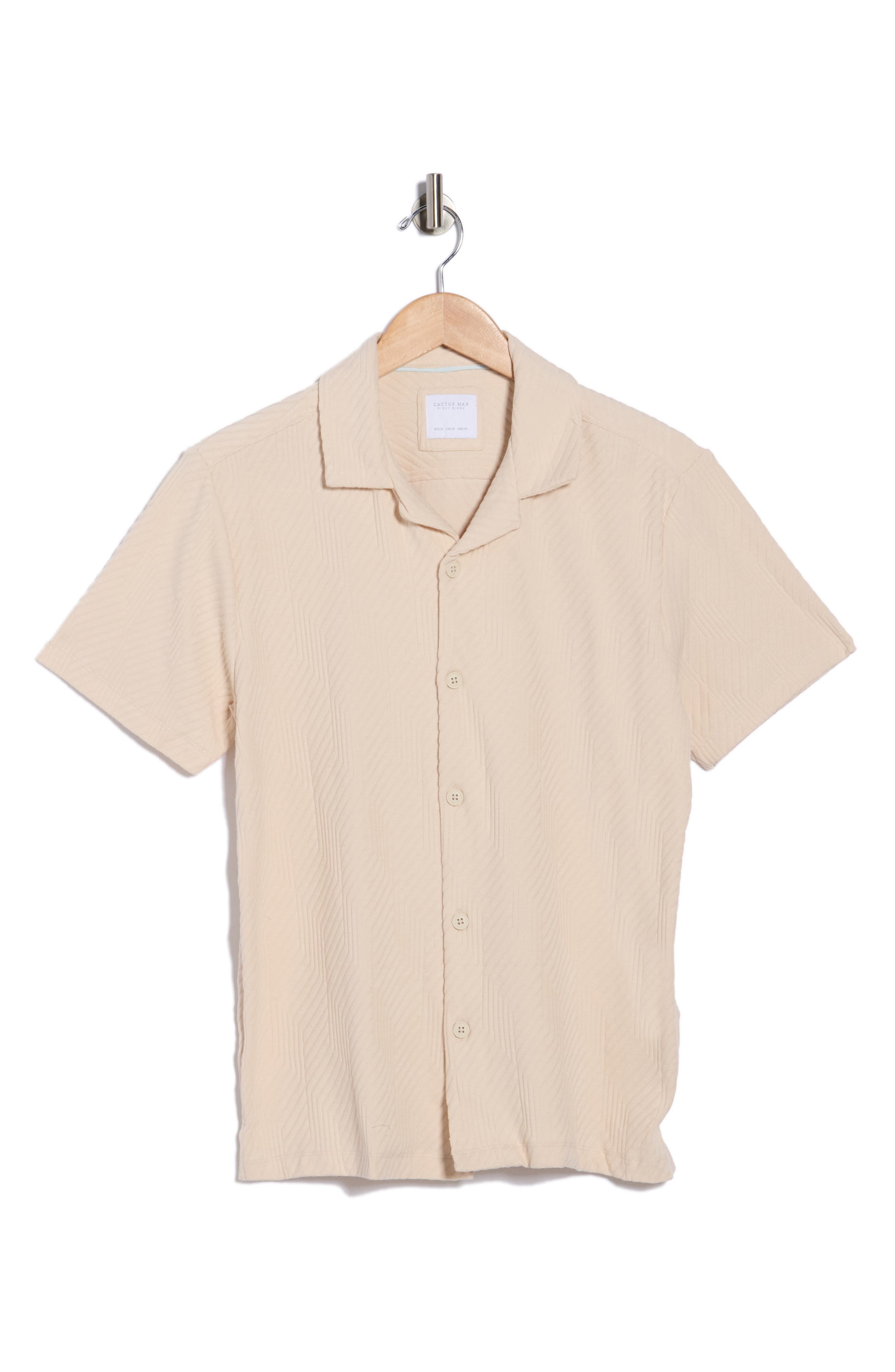 Cactus Man Horizontal Stripe Textured Camp Shirt