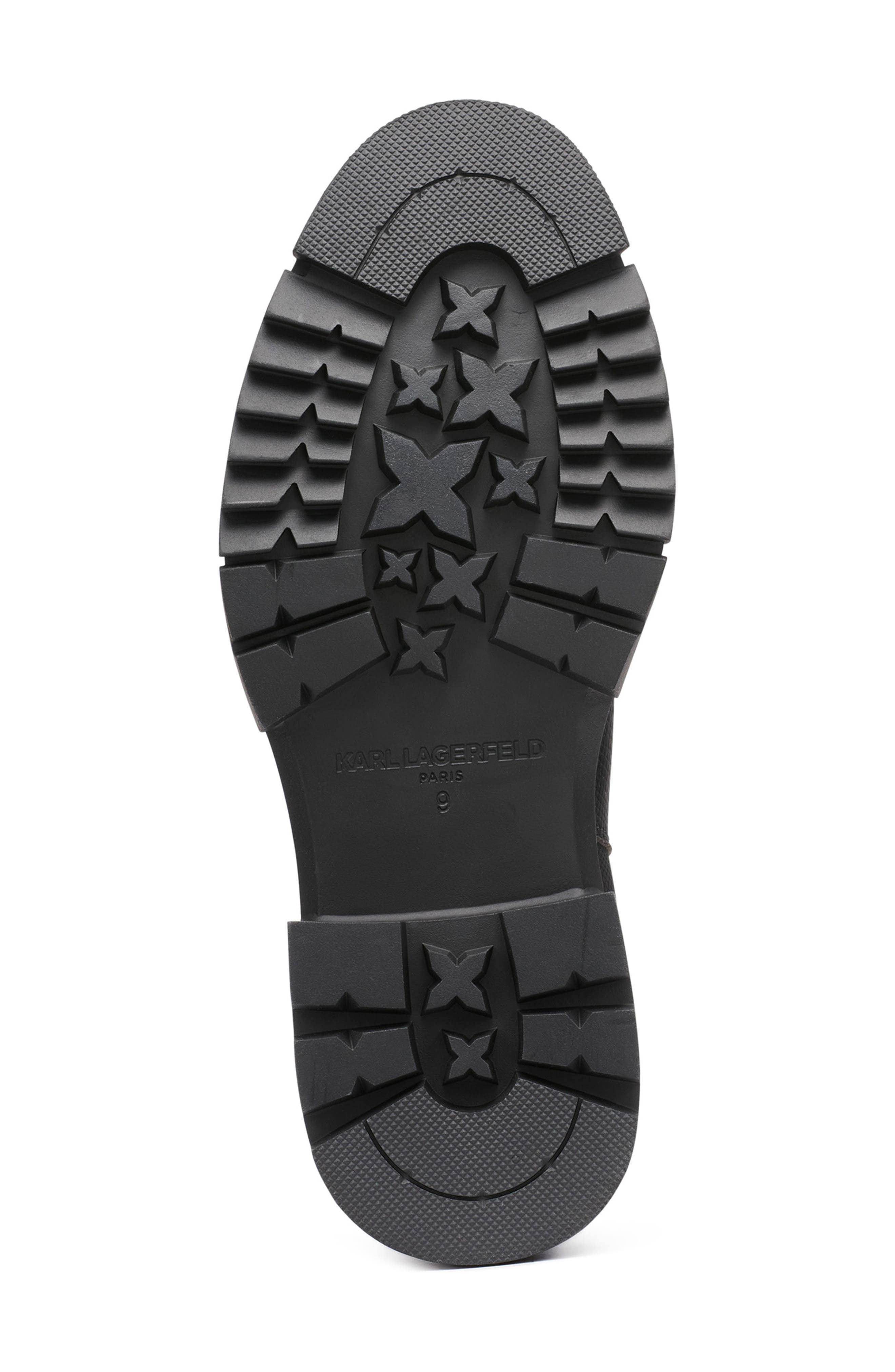 KARL LAGERFELD PARIS Camo Jacquard Chelsea Boot, Alternate, color, Black