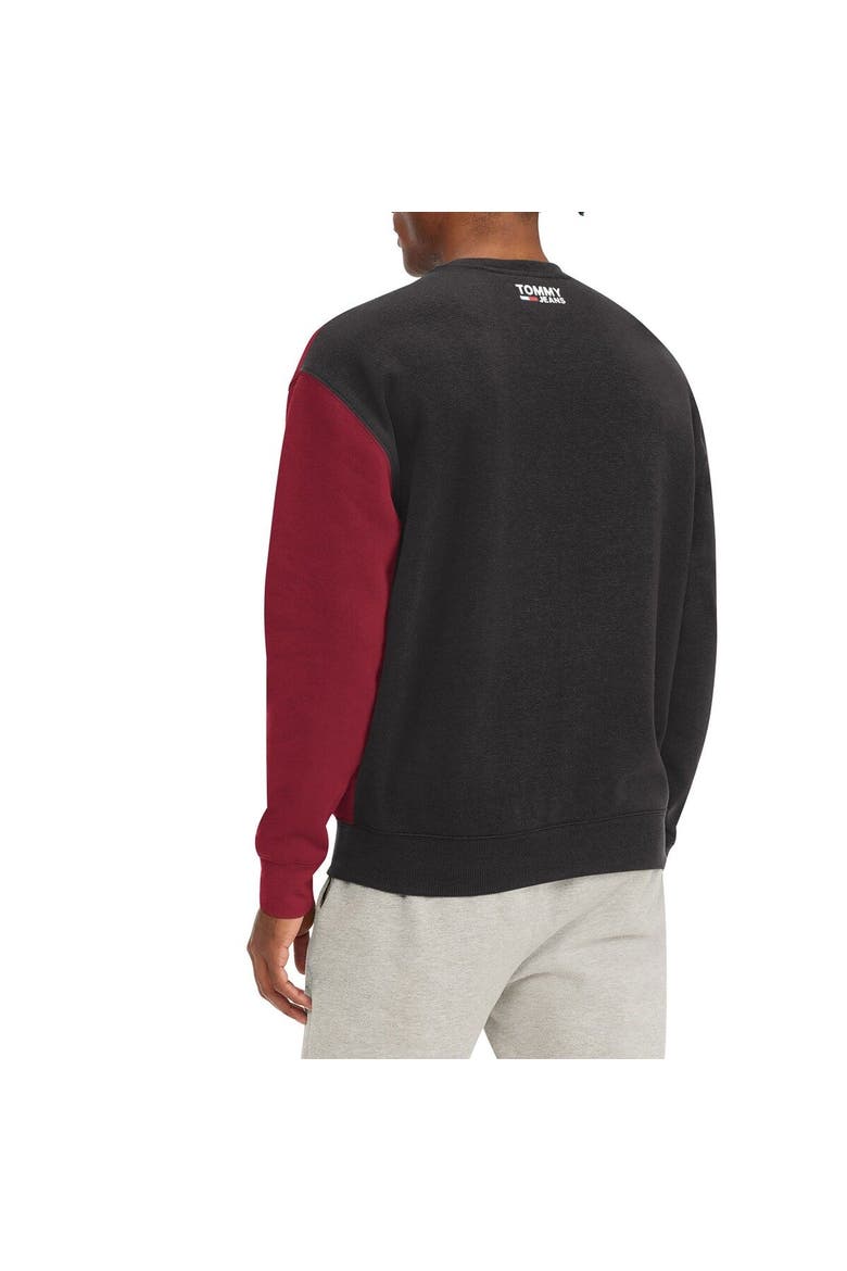 Men's Tommy Jeans Black/Red Miami Heat Keith Split Pullover Sweatshirt, Alternate, color, Black