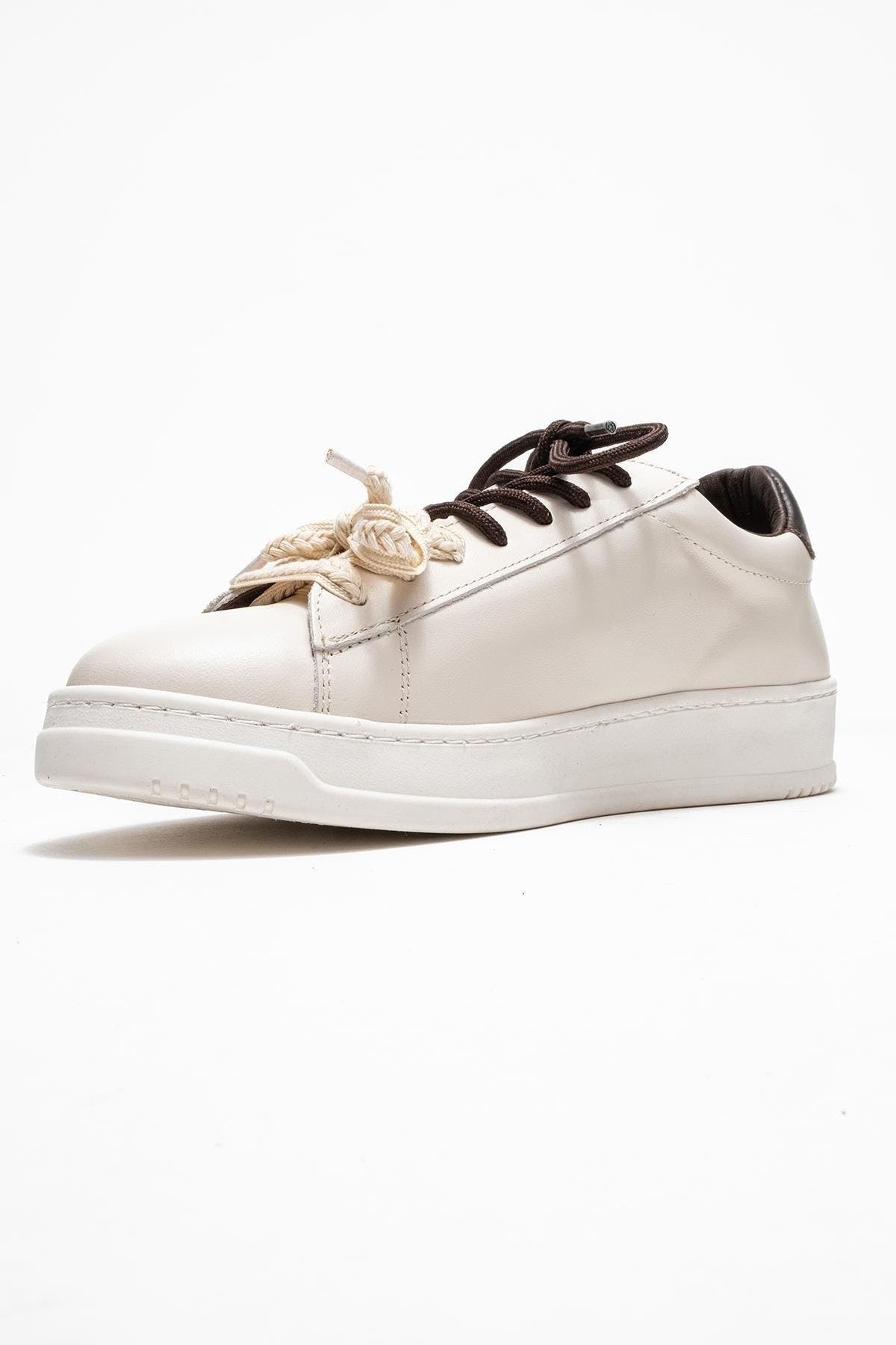 Warron Leather Sneakers, Alternate, color, Beige Leather