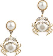 Bill Skinner Studio Crab Drop Earrings