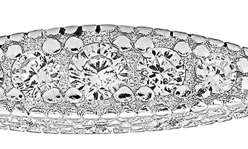 Queen Jewels Vintage Swirl Eternity Cubic Zirconia Ring In Silver
