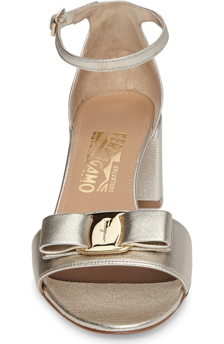 FERRAGAMO Salvatore Ferragamo Gavina Block Heel Bow Sandal, Alternate, color,