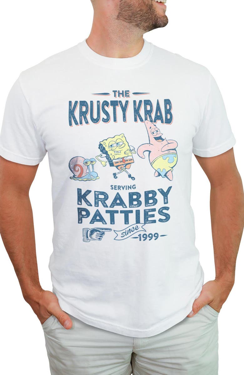 SpongeBob SquarePants Men's SpongeBob SquarePants The Krusty Krab Since 1999  Graphic T-Shirt, Main, color, White