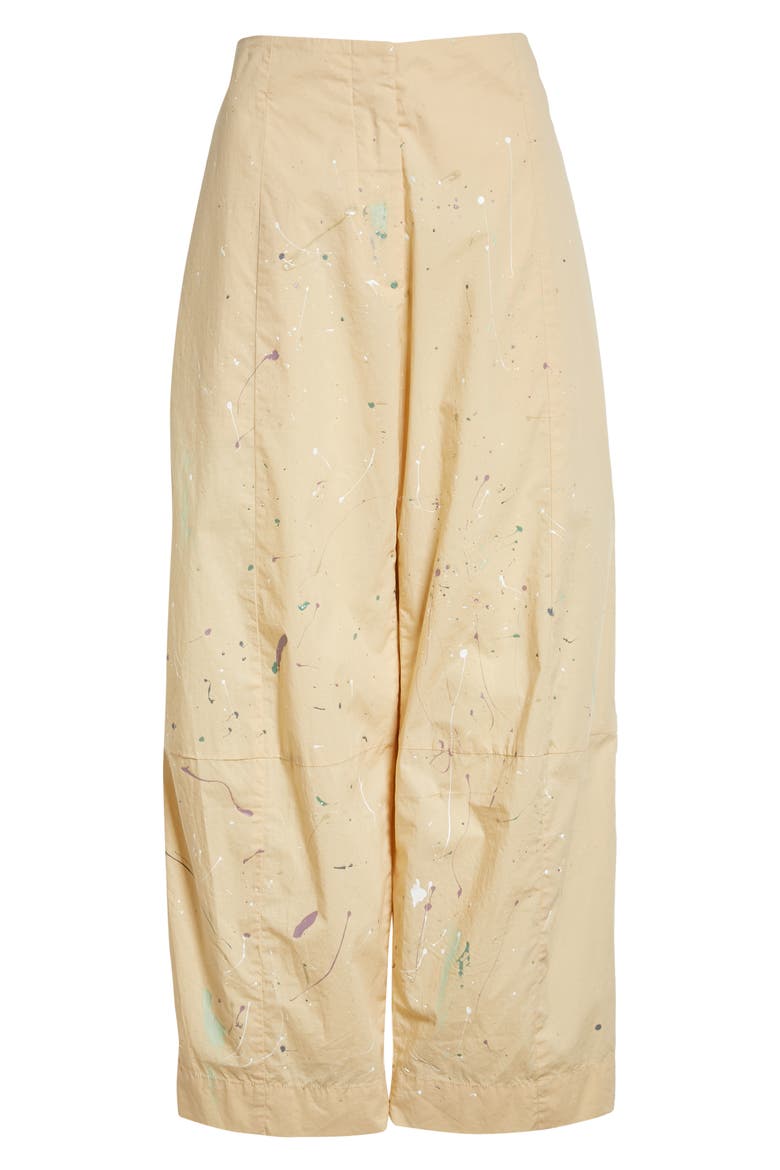 Cotton Poplin Wide Leg Crop Pants, Alternate, color, BUTTER COMBO