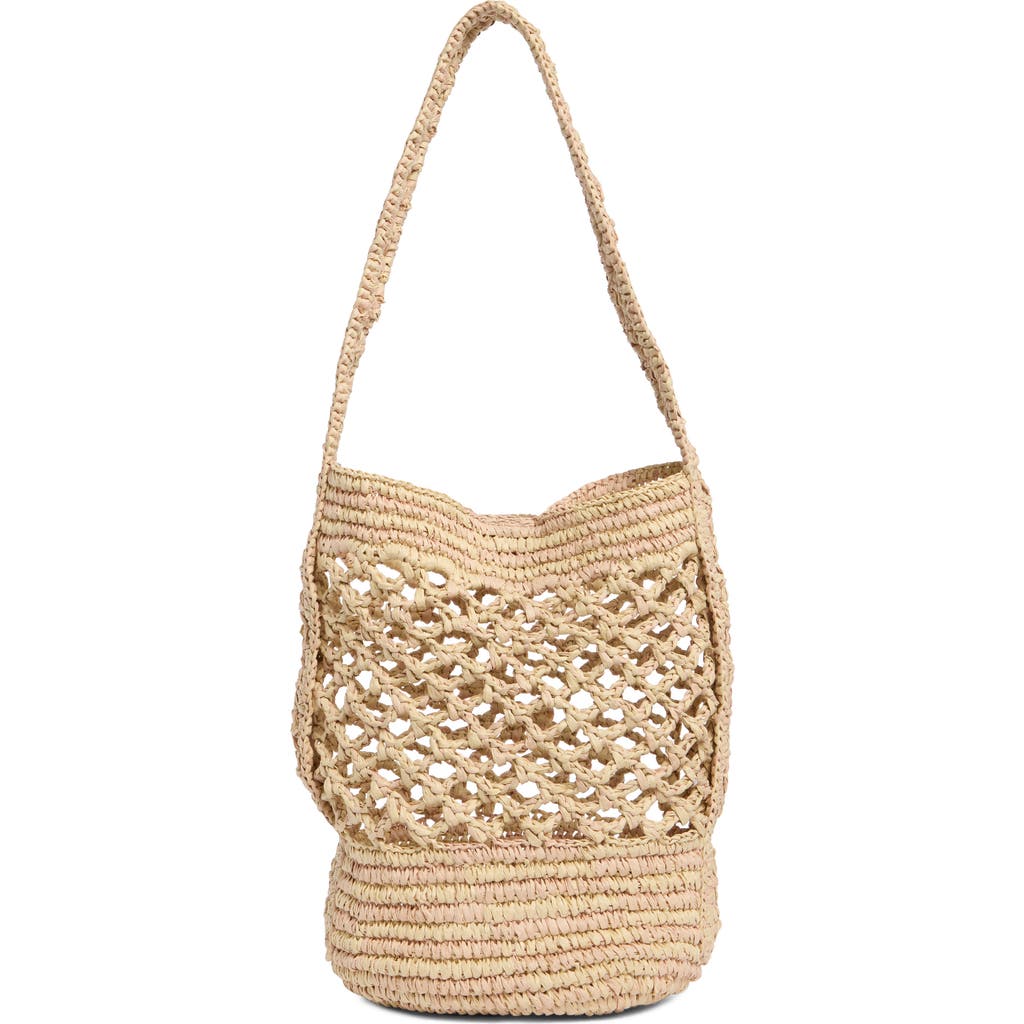 Sam Edelman Remi Raffia Bucket Bag in Natural at Nordstrom Rack